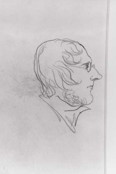 Autoritratto di profilo da Patrick Branwell Bronte